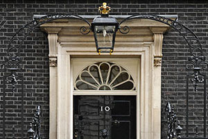 The front door of 10 Downing Street